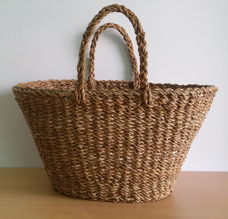Handmade seagrass Eco shopper